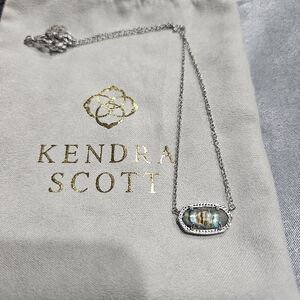 Kendra Scott Silver and Iridescent Necklace